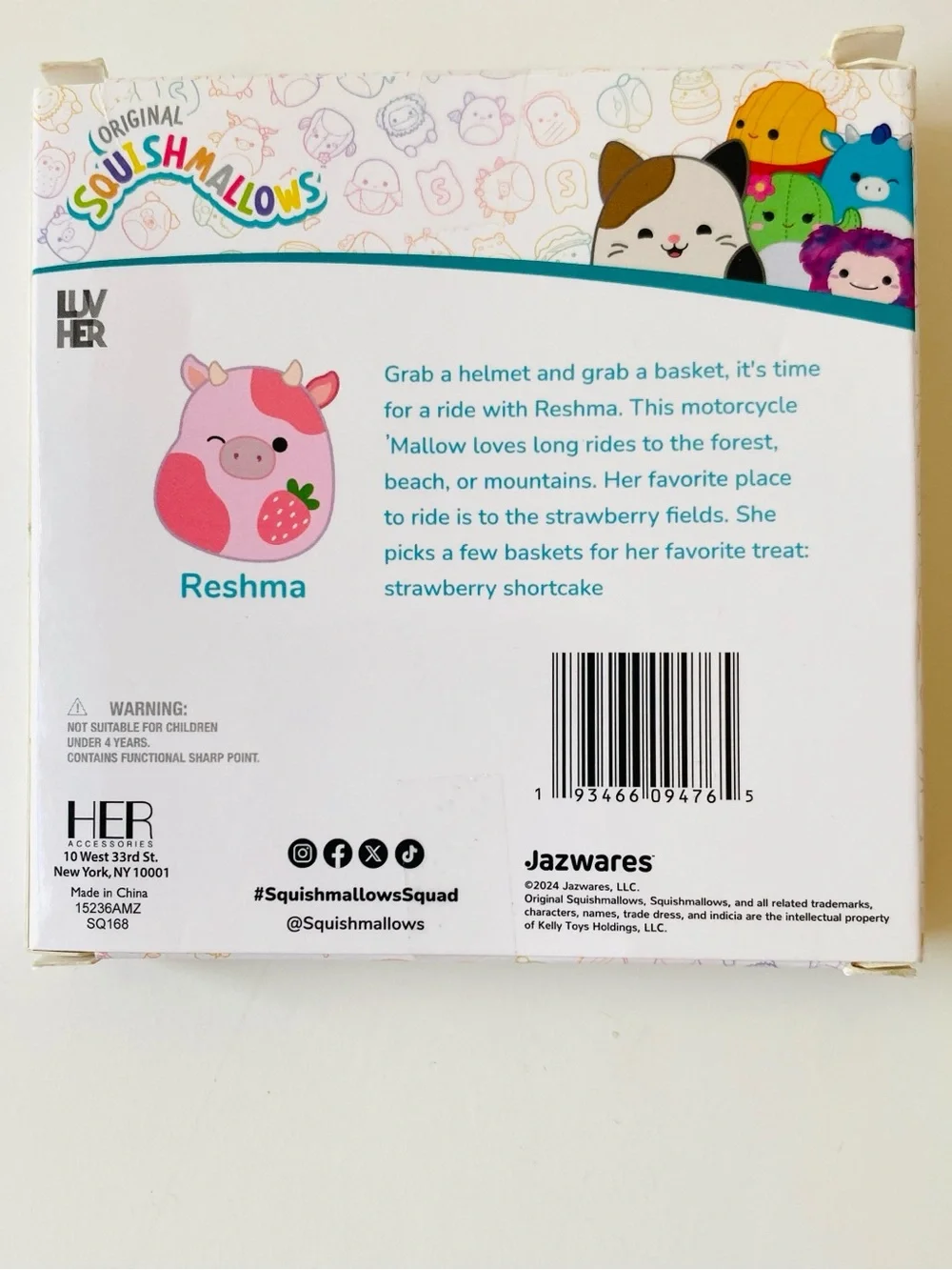 Squishmallows Reshma Large Earrings Gift Set, Hypoallergenic Nickel-Free Girls